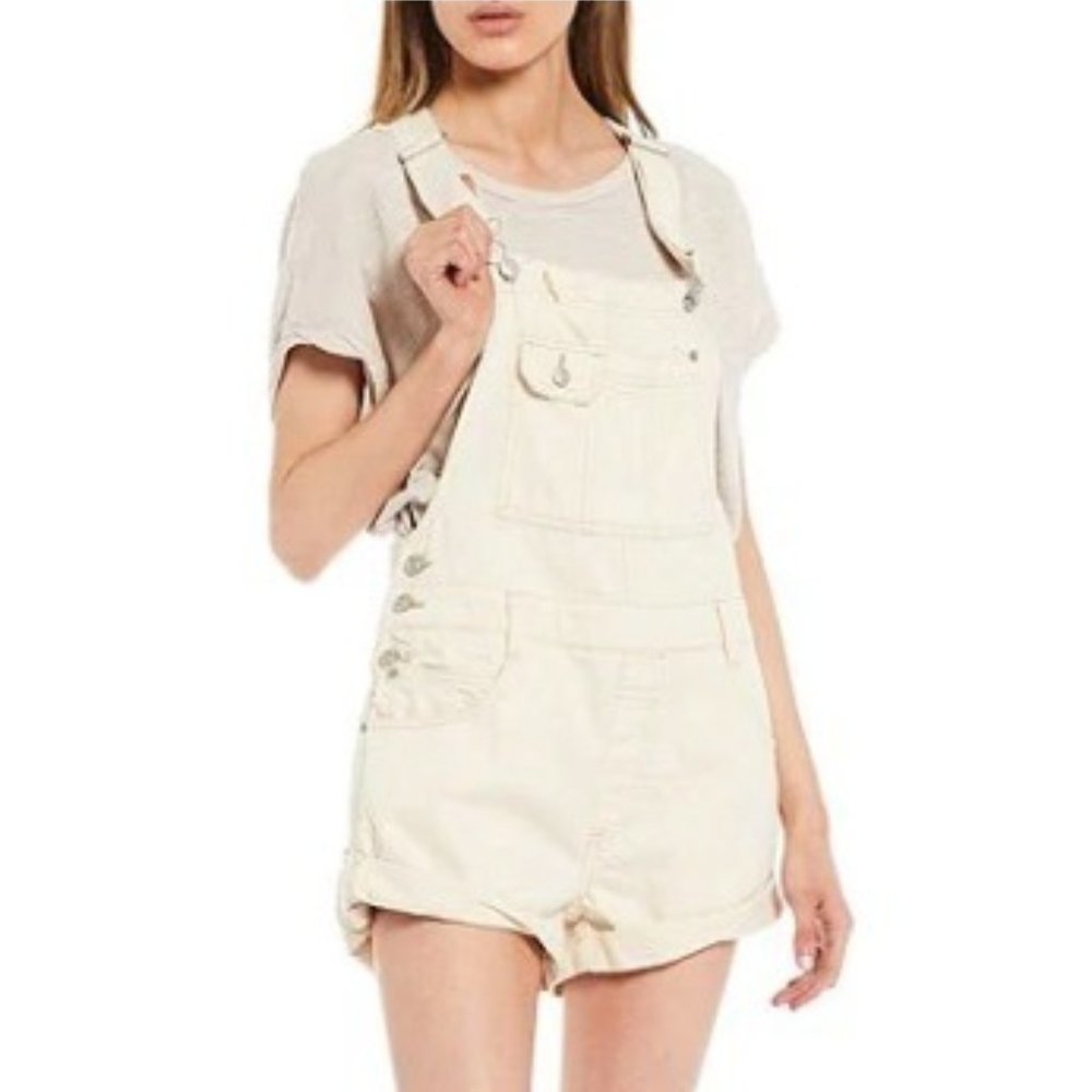 FREE PEOPLE - OVERSIZED KNIT SHORTALLS